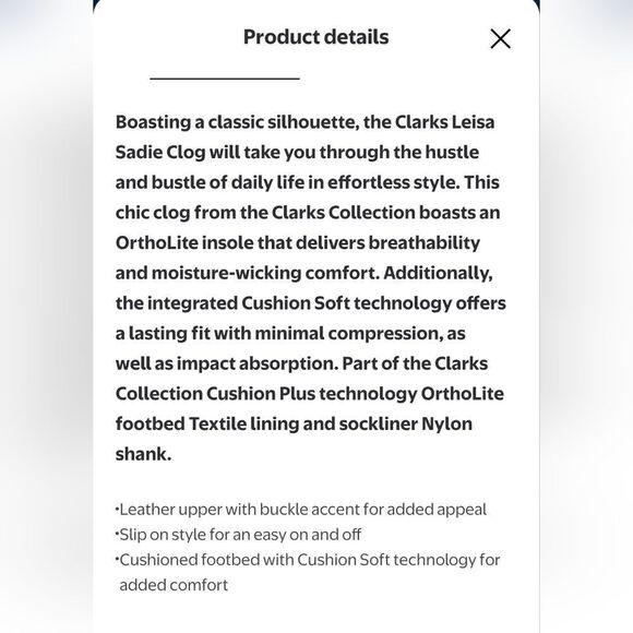 Clarks Leisa Sadie Dark Tan Leather Mule, Size 8 - Picture 3 of 12